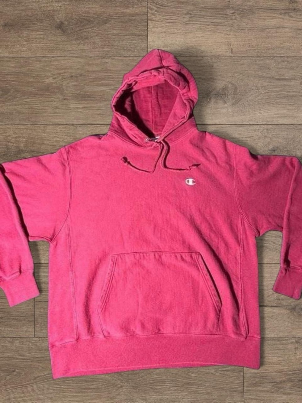 Champion Reverse Weave Red Hoodie Sweatshirt Size X-Large